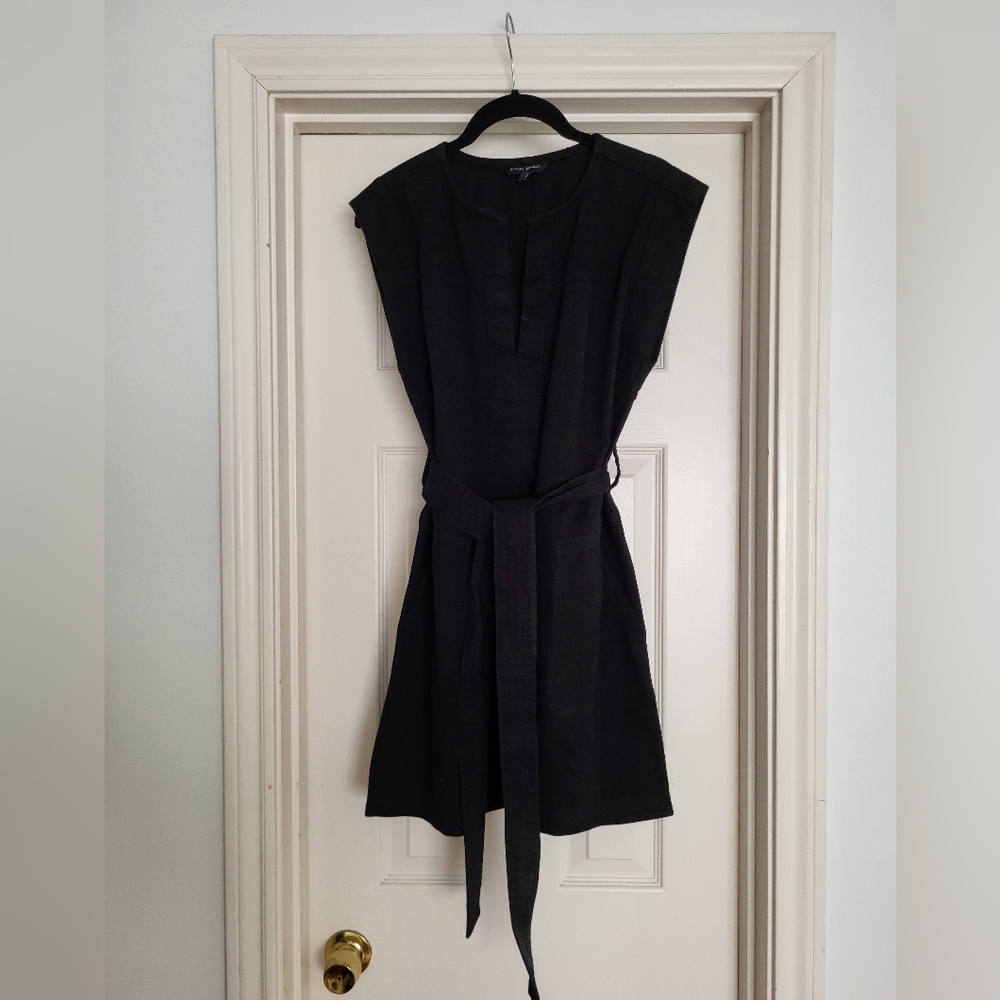 Banana Republic Black Denim Mini Dress with Belt size XS